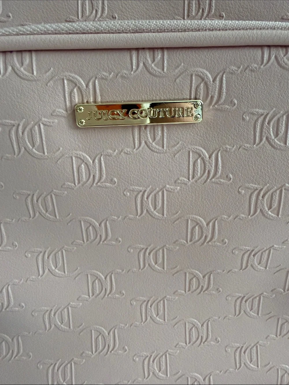 Juicy Couture Blush Pink Embossed Logo Backpack Brand New !!